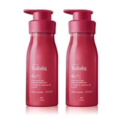 COMBO 2 LOÇÕES HIDRATANTES CEREJA E AVELÃ 400 ML CADA