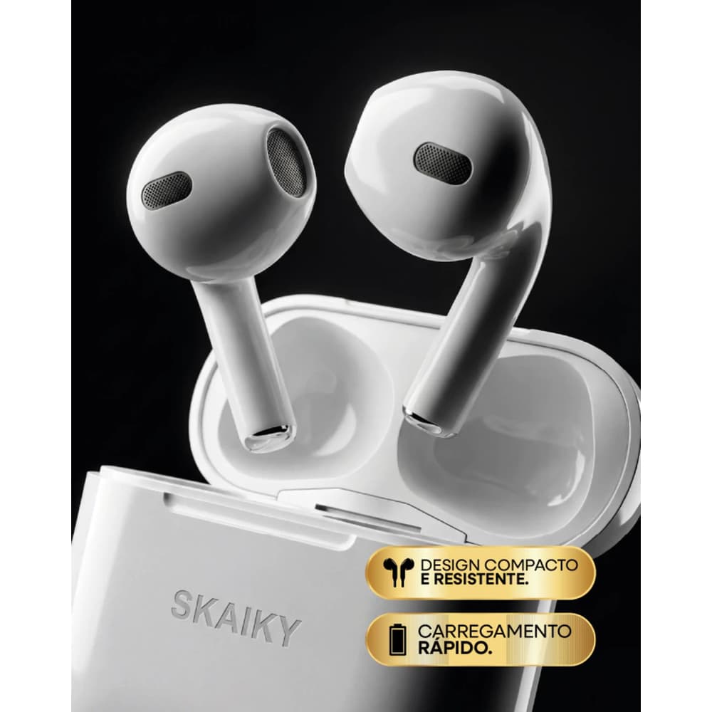 Fone De Ouvido Bluetooth Para Android E iPho.nes 5.4 Som HD USB-C Original Skaiky