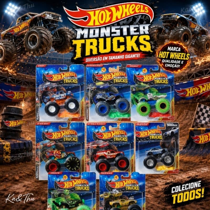 Hot Wheels Monster Trucks Veiculo Escala 1:64