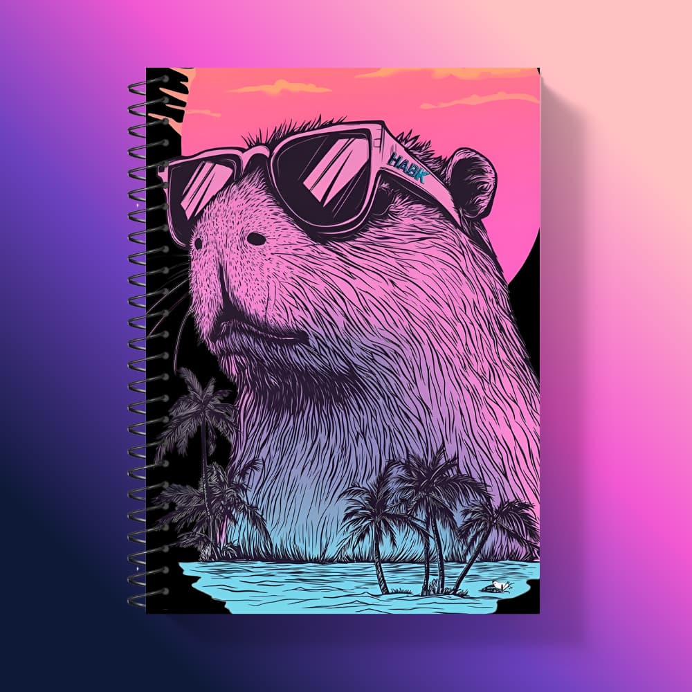 Caderno Capivara Personalizado Capa Dura 1, 10 e 20 Materias