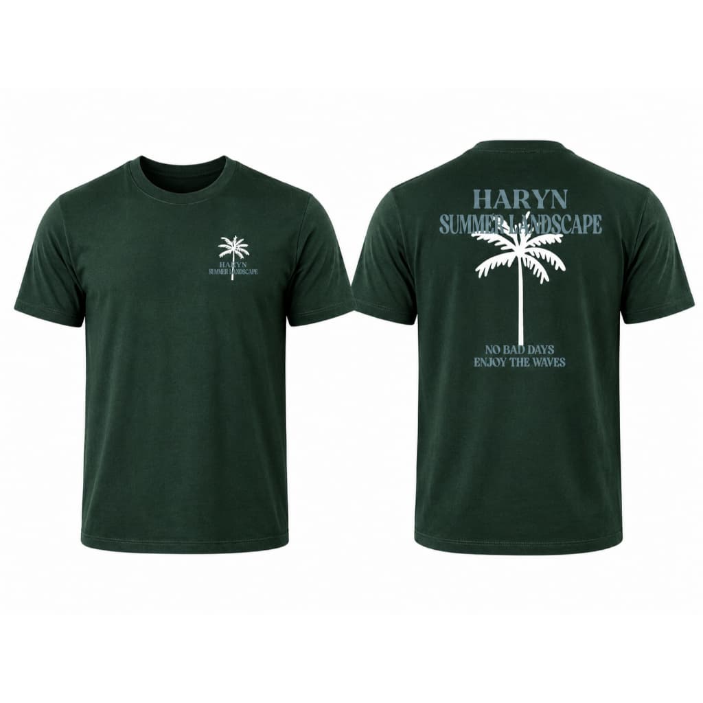 Camiseta Masculina Haryn Linho Europeu Estampa Verão Casual
