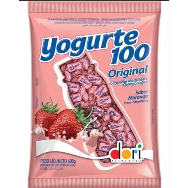 Bala Mastigavel Yogurte 100 600gr Dori Iogurte Natural