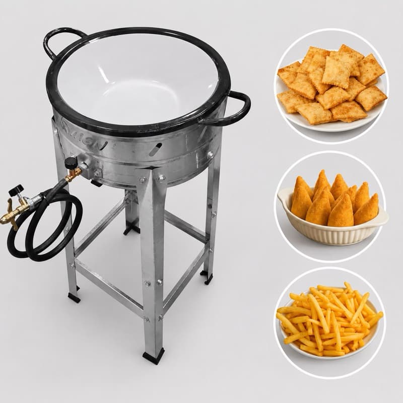 Fritador À Gás 7 Litros Tacho n16 Pasteleiro Promoção
