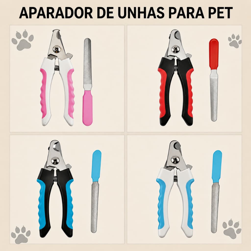 Alicate Pet Cortador de Unha Profissional para Cães e Gatos