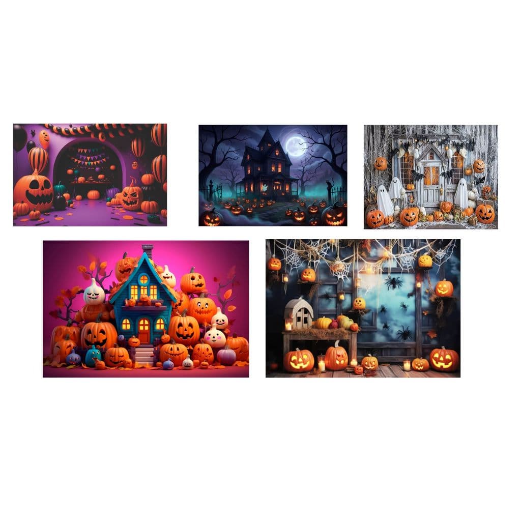 Fundo fotografico Halloween Modelos Variados 1,50m AL X 2,20m MALHA