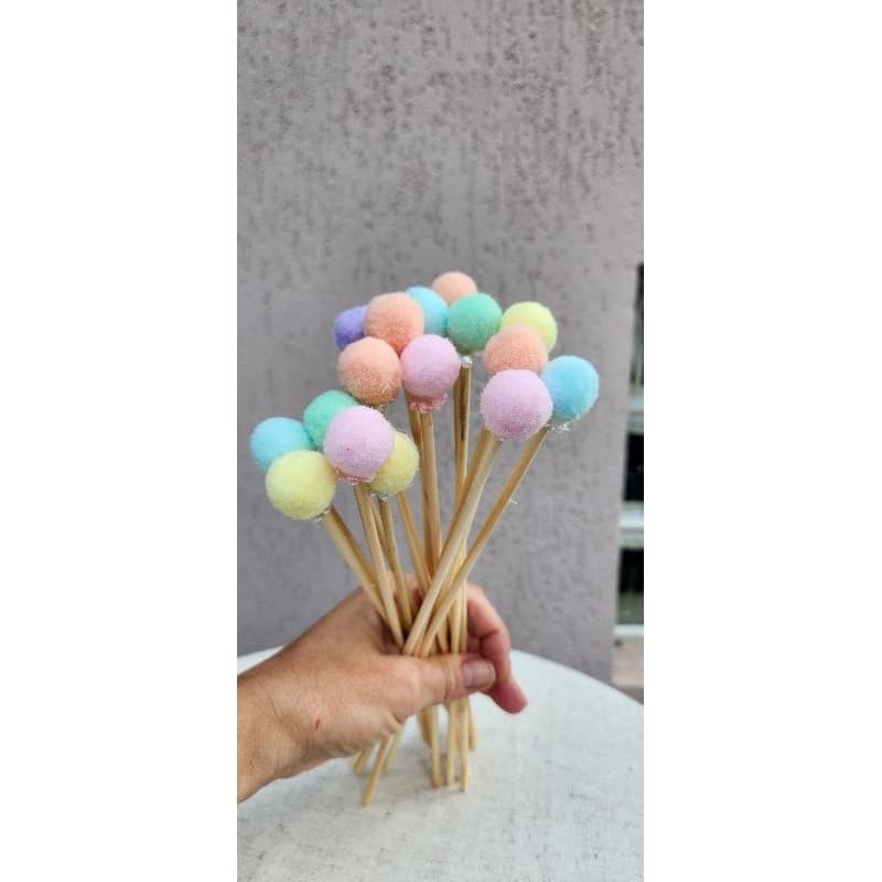 Varetas Difusoras Artesanais Flor ou Pompom para Aromatizador