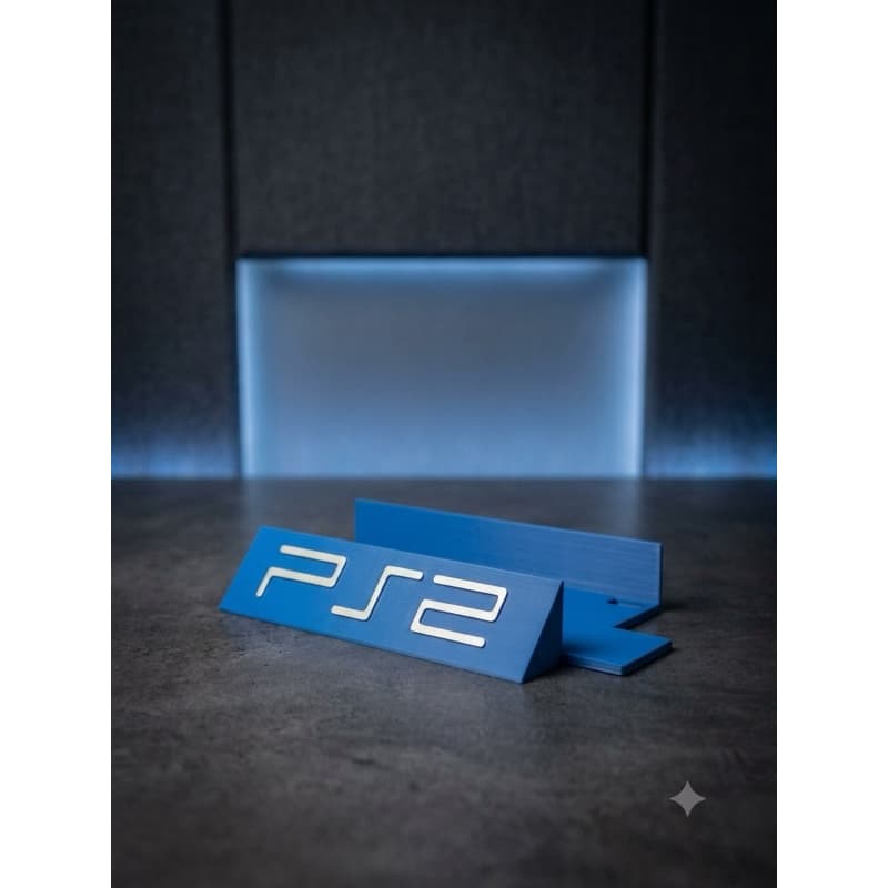 Suporte Vertical Premium para PlayStation 2 (PS2 Fat) com Logo 3D