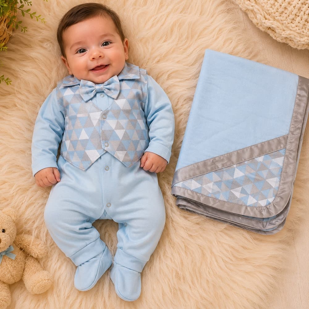 Saída de Maternidade Menino Meu Pequeno Baby 05 Peças