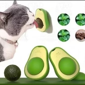 Brinquedo Interativo Gato Abacate Catnip Erva de Gato Mordedor Anti Estresse Limpeza Dental