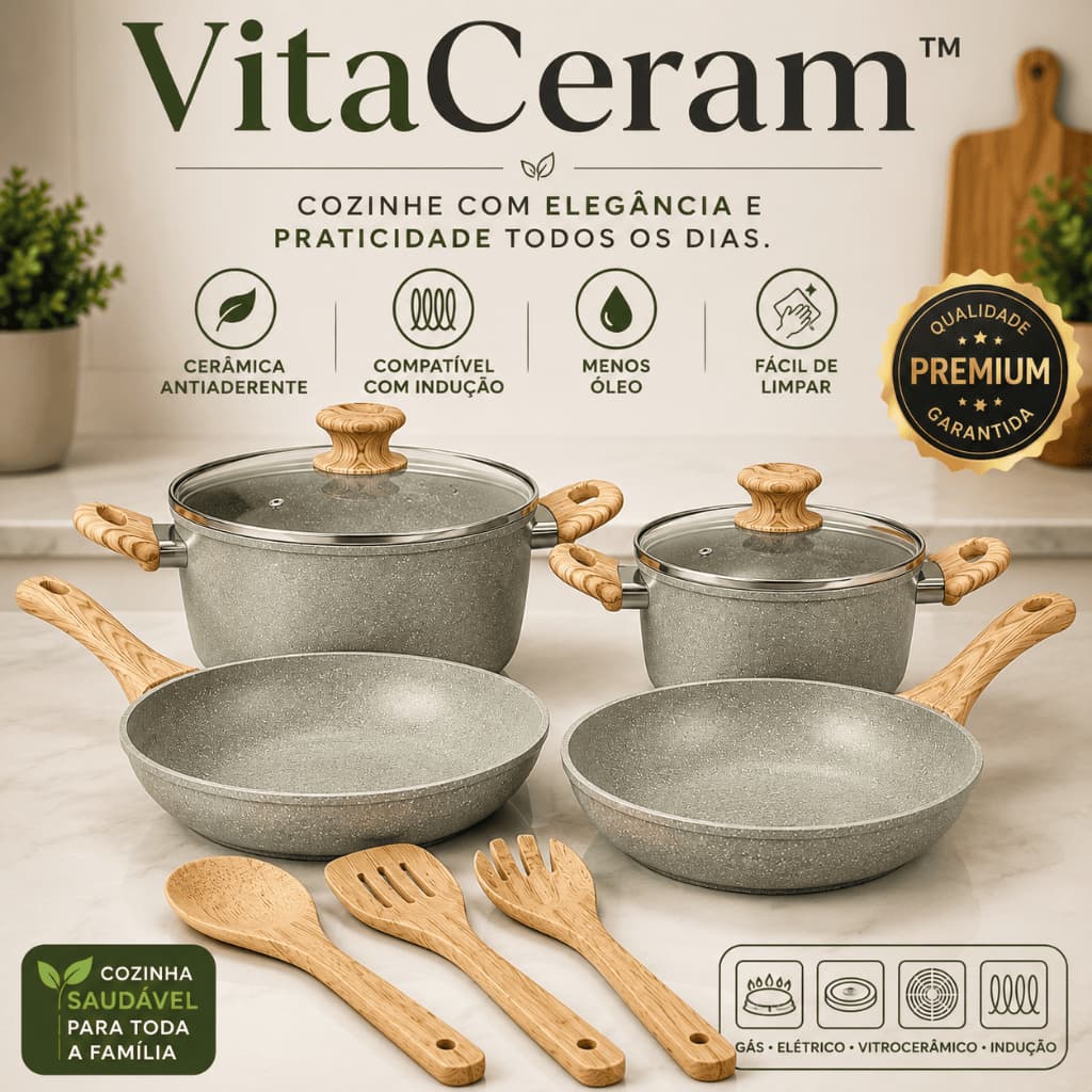 Kit Panelas Tampa Antiaderente Utensilios Cozinha Completo Cinza Moderno Duravel