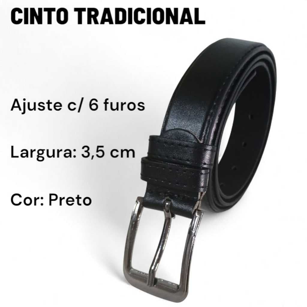 Cinto Masculino Tradicional Luxo Masculino Em Couro Sintético Ajustável