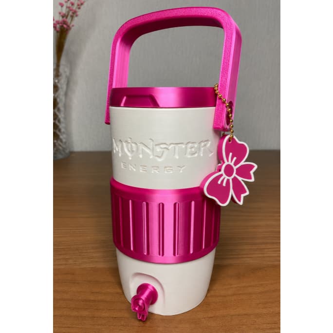 Porta Latas Cooler- Monster 473ml + Canudo Inox + Chaveiro Abridor