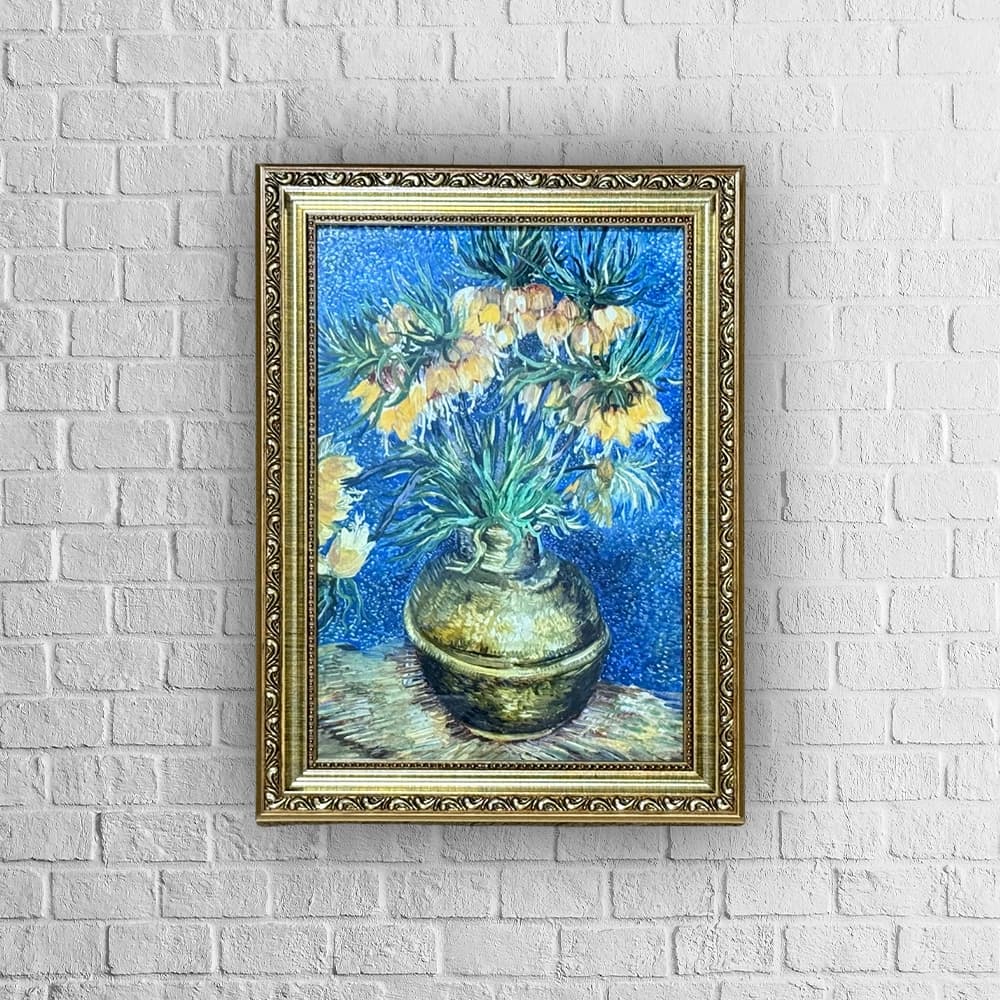 Quadro decorativo | arte clássica | moldura com vidro | Imperial Fritillaries by Vincent van Gogh