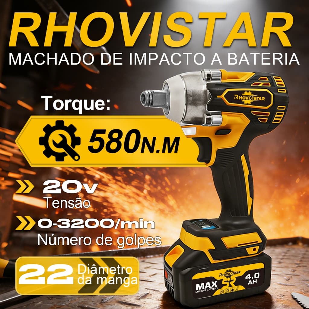 Chave De Impacto Sem Fio 20V, Motor Brushless, Furadeira, Chave De Fenda e Chave De Impacto 3 Em 1, 4.0AH Bateria