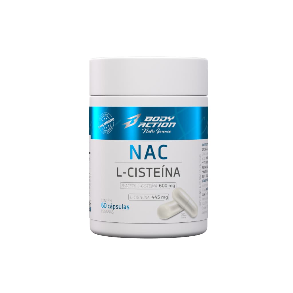 N-Acetil L-Cisteína NAC Bodyaction Aminoácido 60 Cápsulas