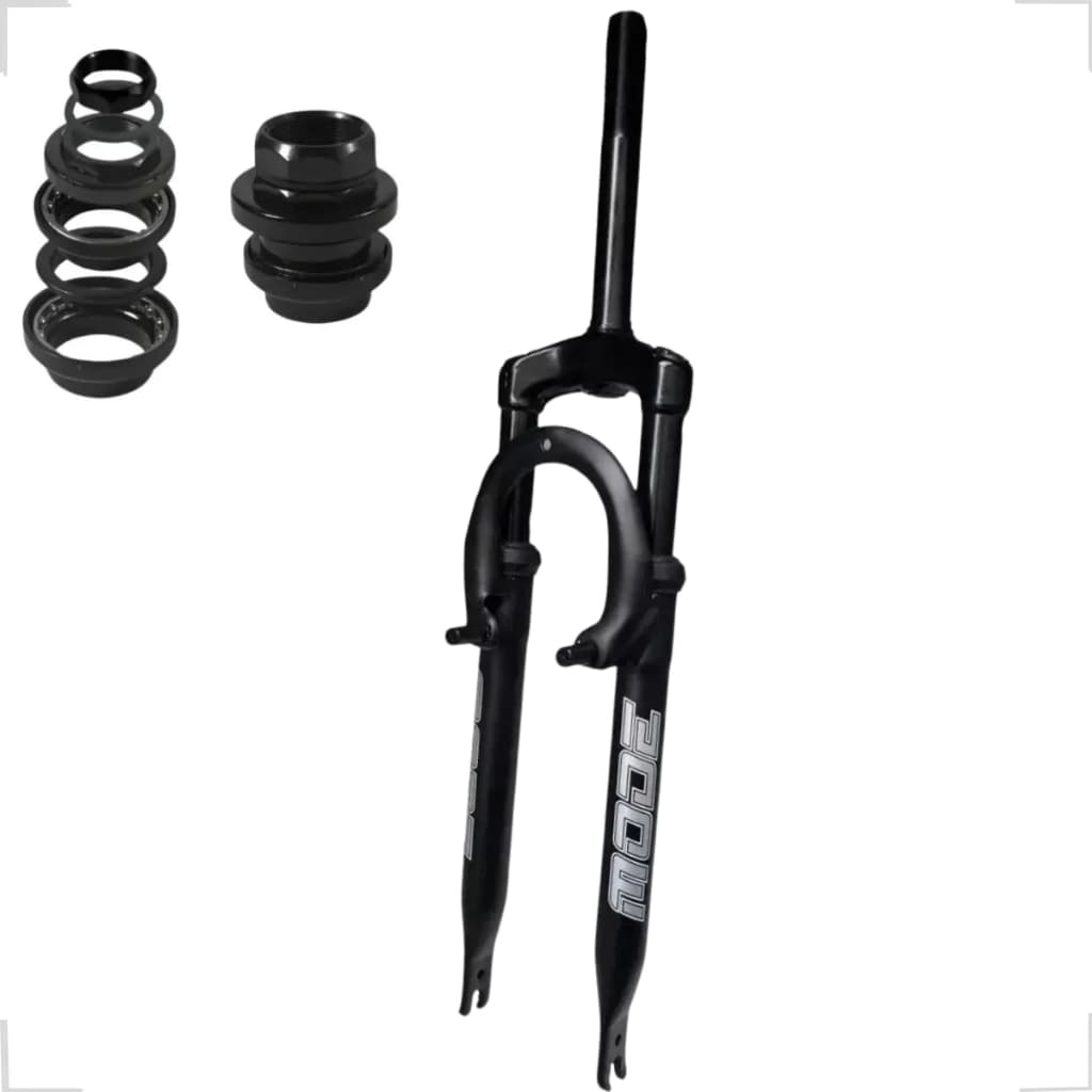 Garfo Suspensão Mode Bike Aro 26 Standard V-Brake 21.1mm Branco Rosca Fina Movimento Direção Molas