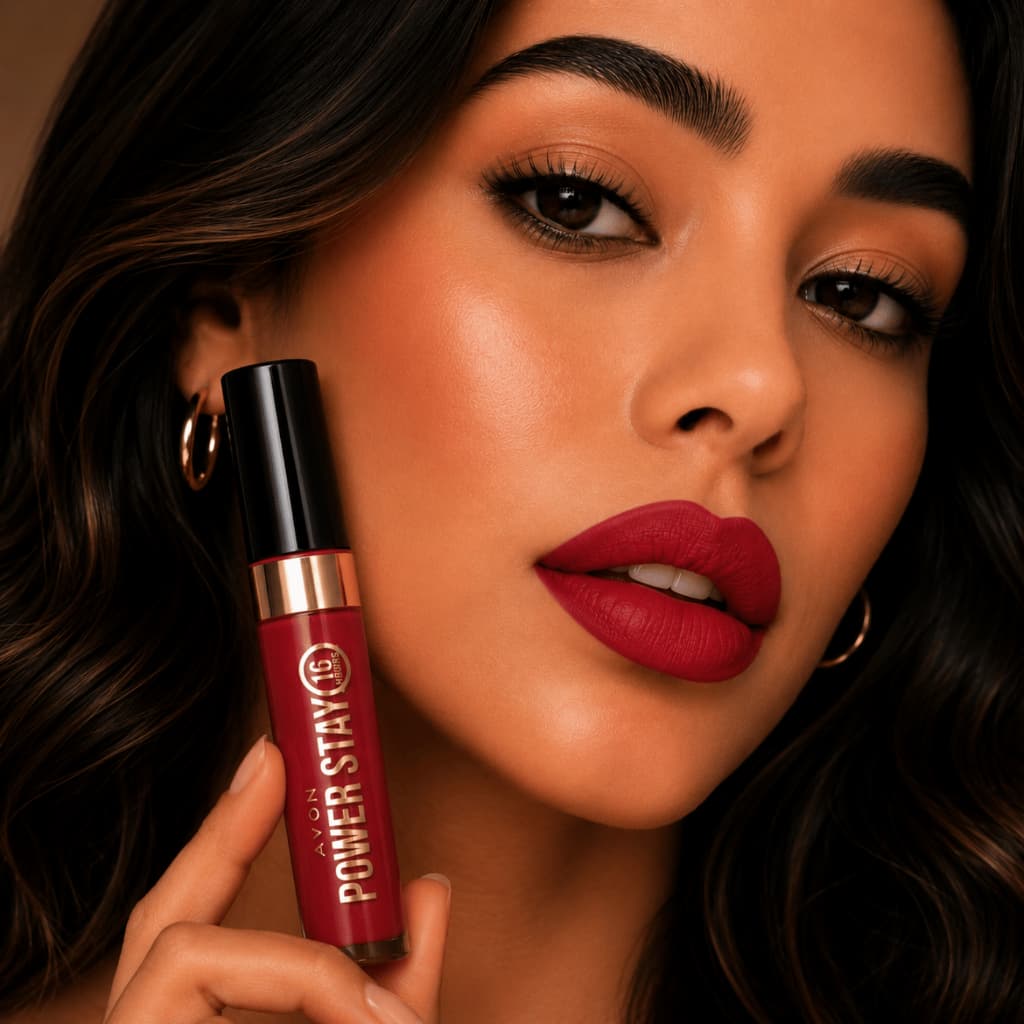 Batom Líquido Matte Avon Power Stay 16h Vermelho Terra
