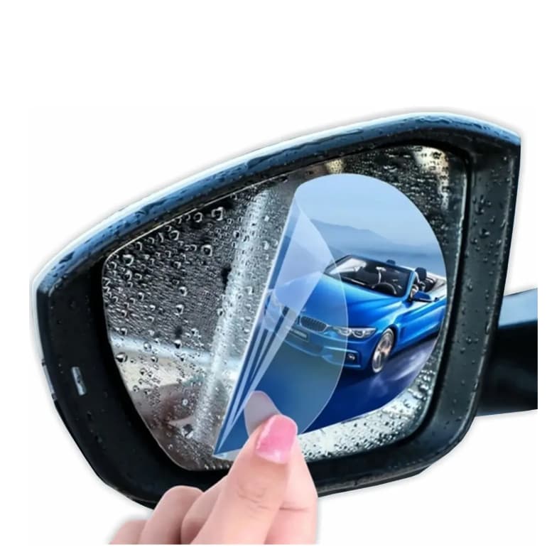 2 Películas Anti Embaçante E Reflexo Retrovisor Chuva Carro