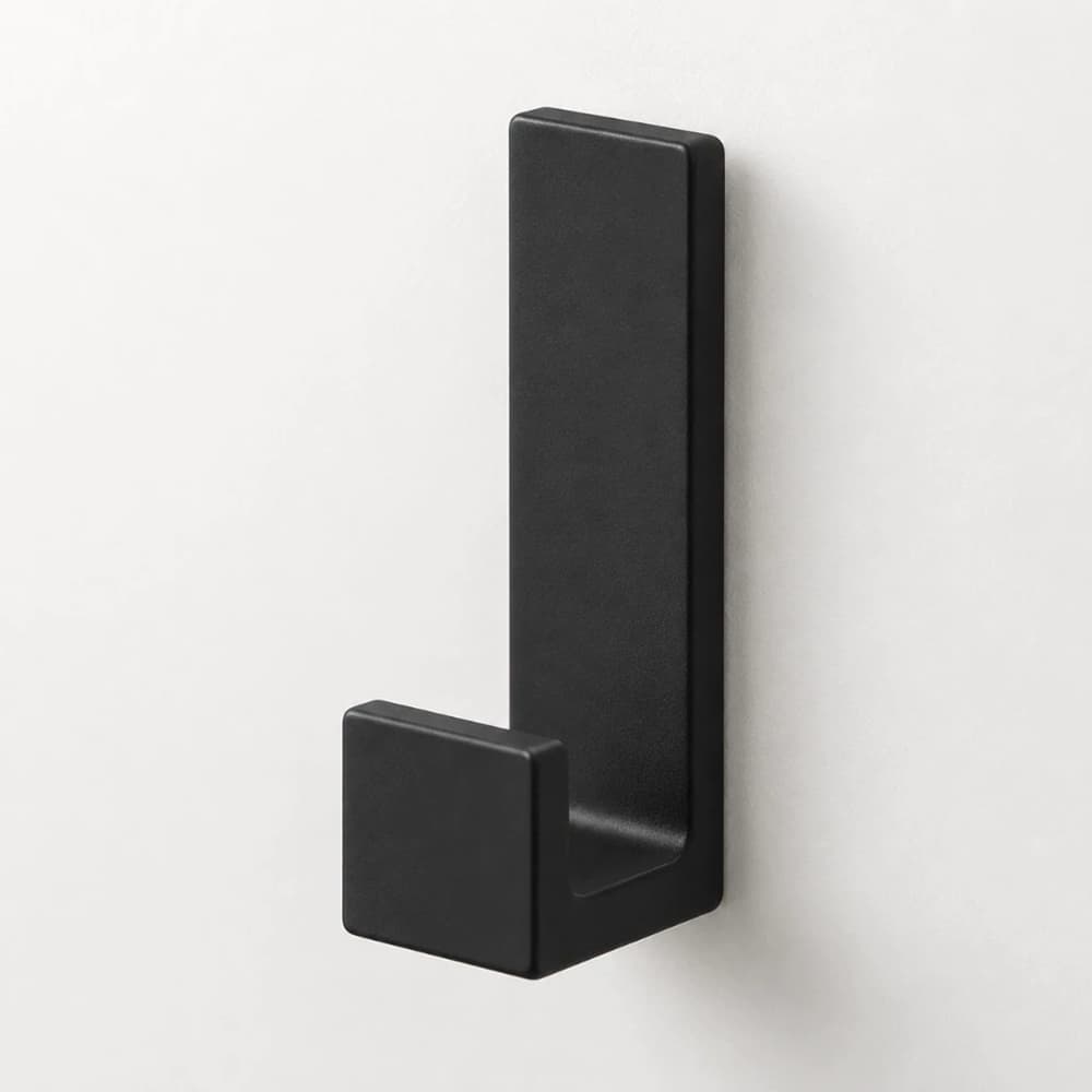 1 até 6 Ganchos de Parede Adesivo Preto Fosco Suporte Cabide para Toalha Casaco Bolsa Decorativo Minimalista Sem Furos
