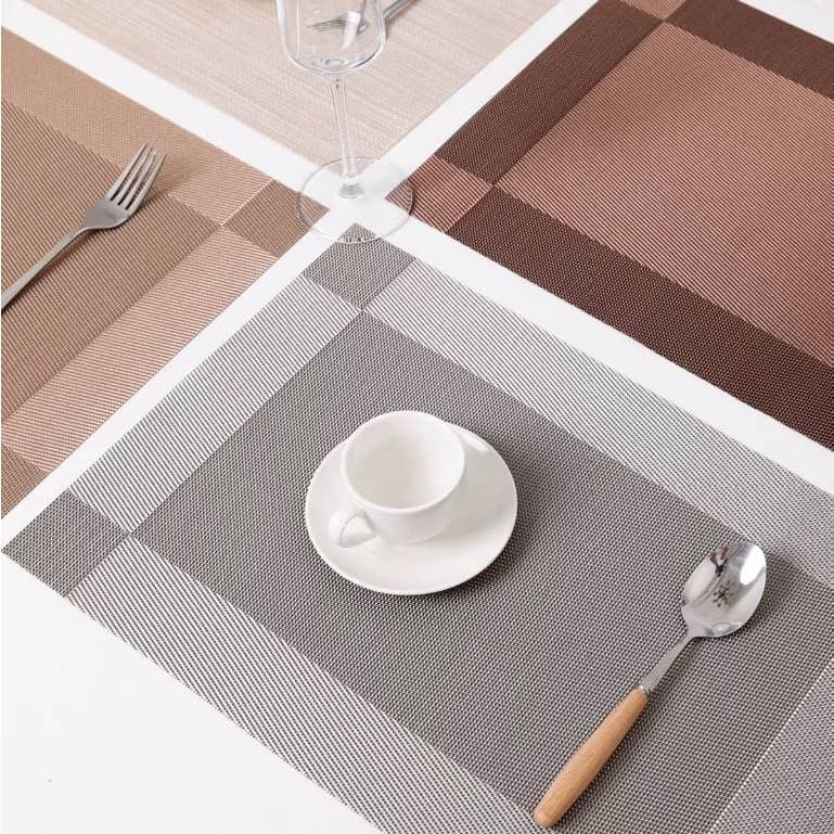 Kit 2 Pçs Jogo Americanos Retangulares 45cm x 30cm Decorativo  para Mesa de Jantar Estilo Americano 8706