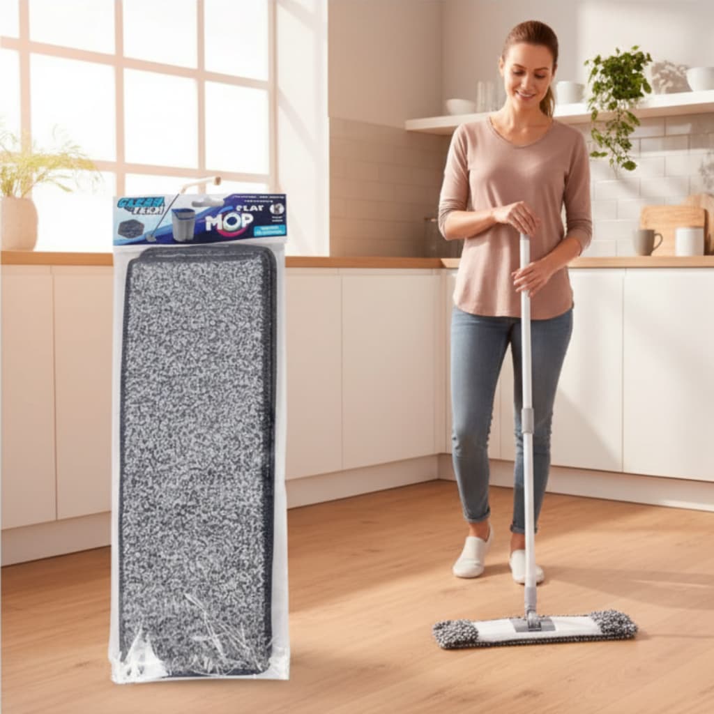 Kit 2 Refis para Mop Flat 5 Litros em Microfibra Lavável