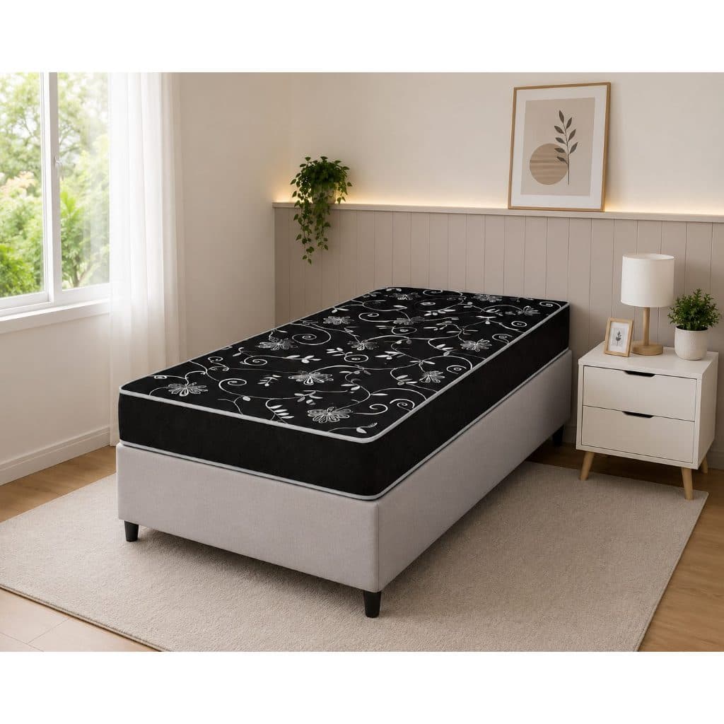 Colchão Solteiro Espuma D20 ou D33 188x88x12 cm Confortável Antiácaro