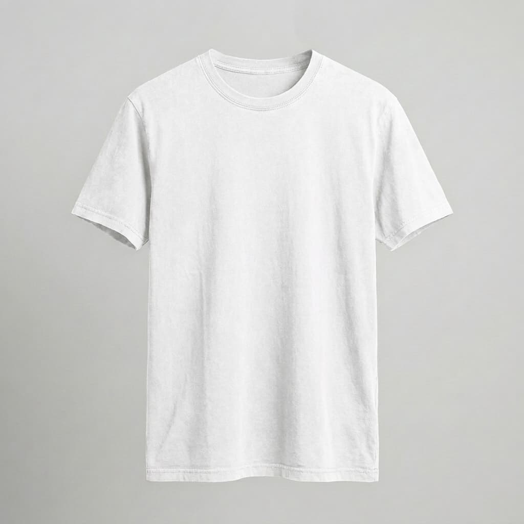 Camiseta Masculina 100% Algodão Premium Básica Confortável Casual Branca Dia a Dia