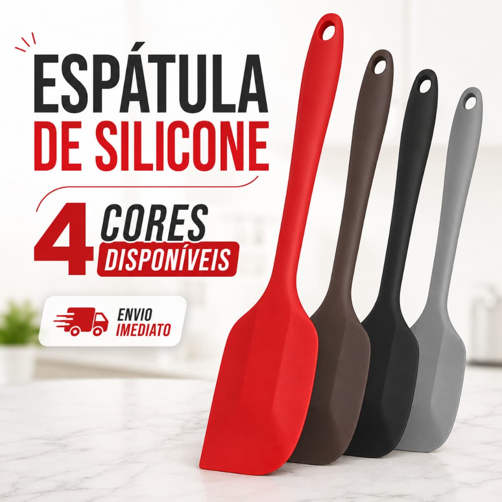 Espátula em Silicone de Confeiteiro Raspadora Pão Duro 28cm para Bolo Massa Cozinha Alta Temperatura