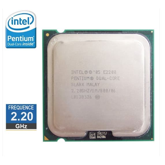 PROCESSADOR INTEL PENTIUM DUAL CORE E2200 2.2 GHz CACHE L2 1 MB SOQUETE LGA 775 2 NÚCLEOS 2 THREADS