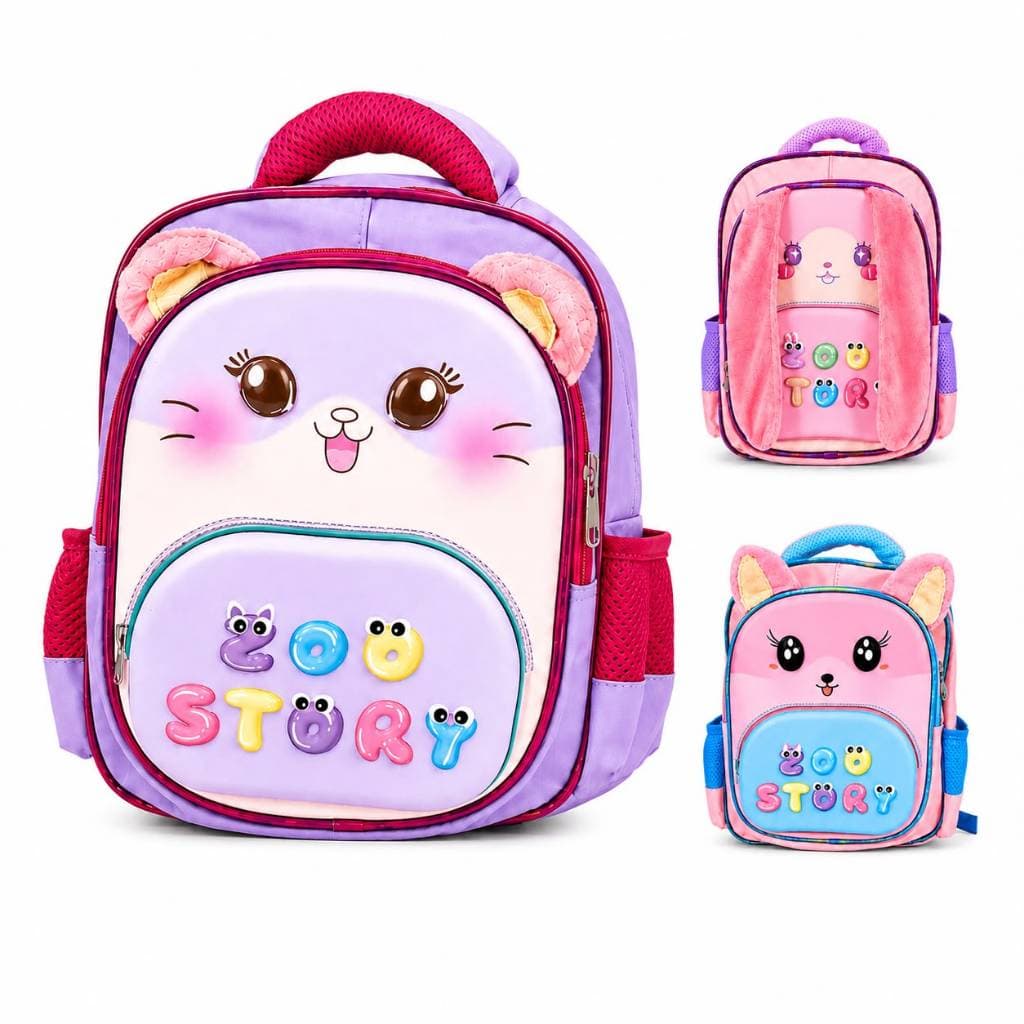 Mochila Infantil Menina Gatinho Escolar Bolsa Para Passeio Dia a Dia Material Escola Volta as Aulas