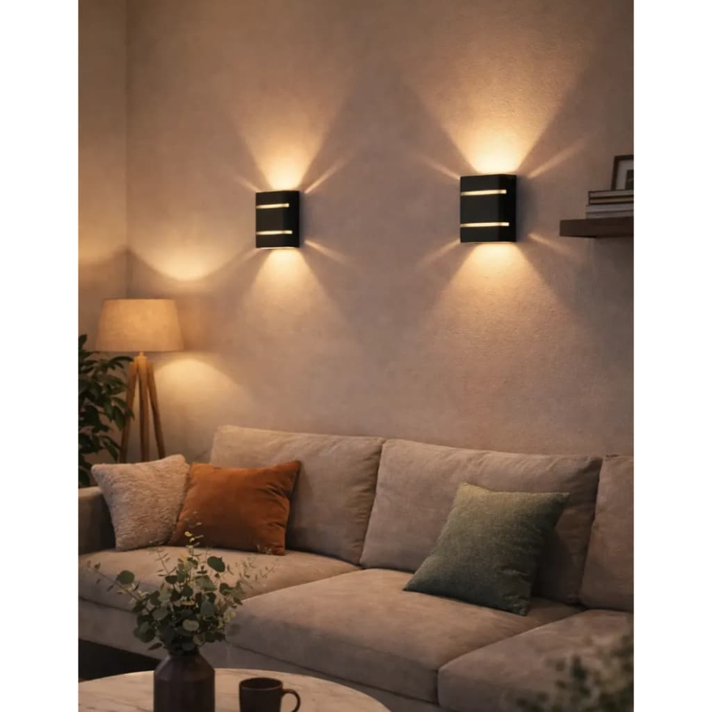 Luminária Arandela 2 Frisos 110/220v Interno Extern Branca Preta Marrom