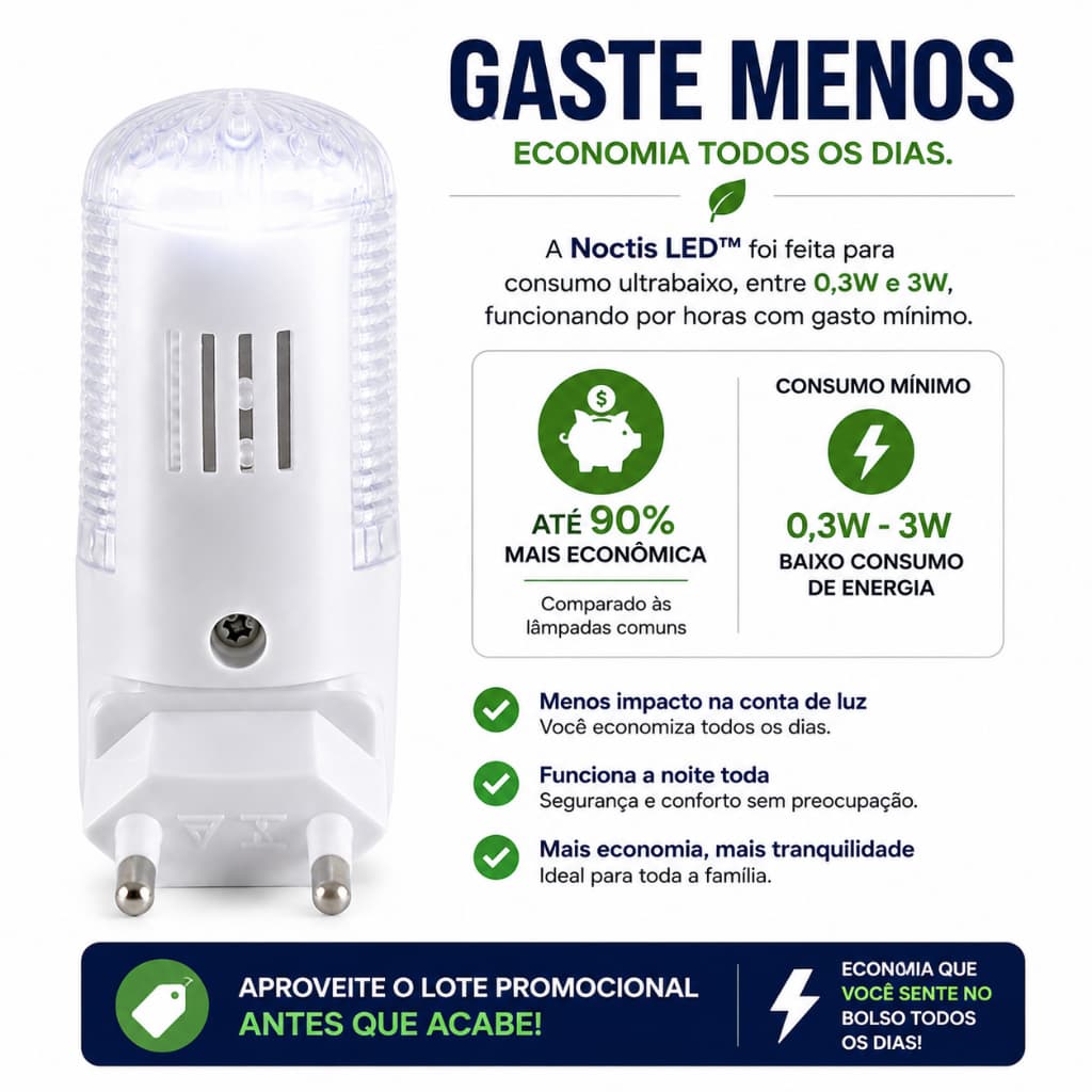 Luz Noturna Led Bivolt Portatil Sensor Automatico Quarto Infantil