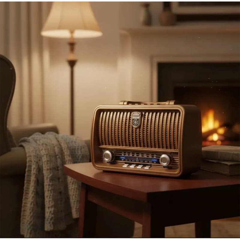 Rádio Portátil com AM/ FM Pen Drive Bluetooth cartão de memória