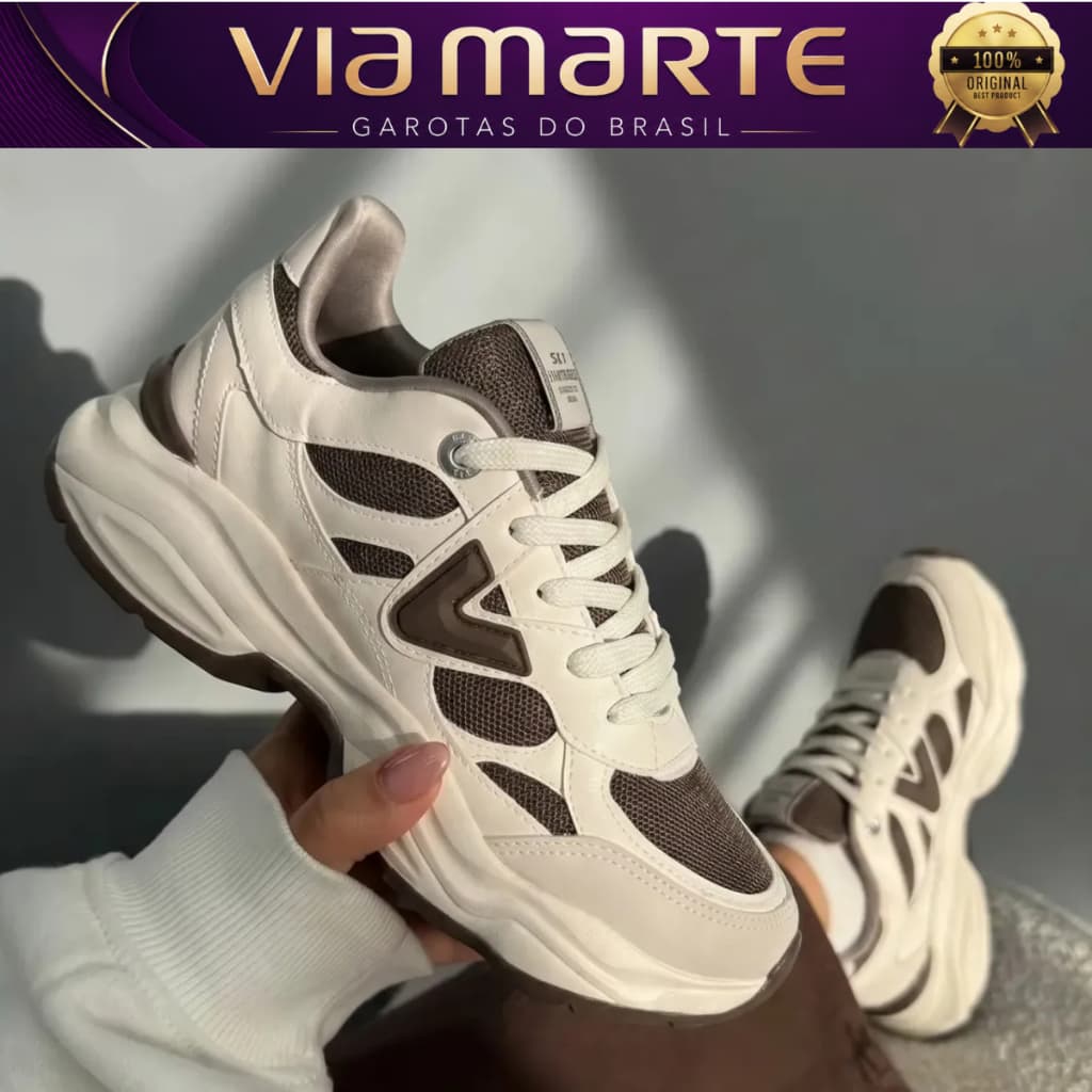 Tênis Feminino Via Marte Casual Chunky Plataforma Urbano 15802321 Original