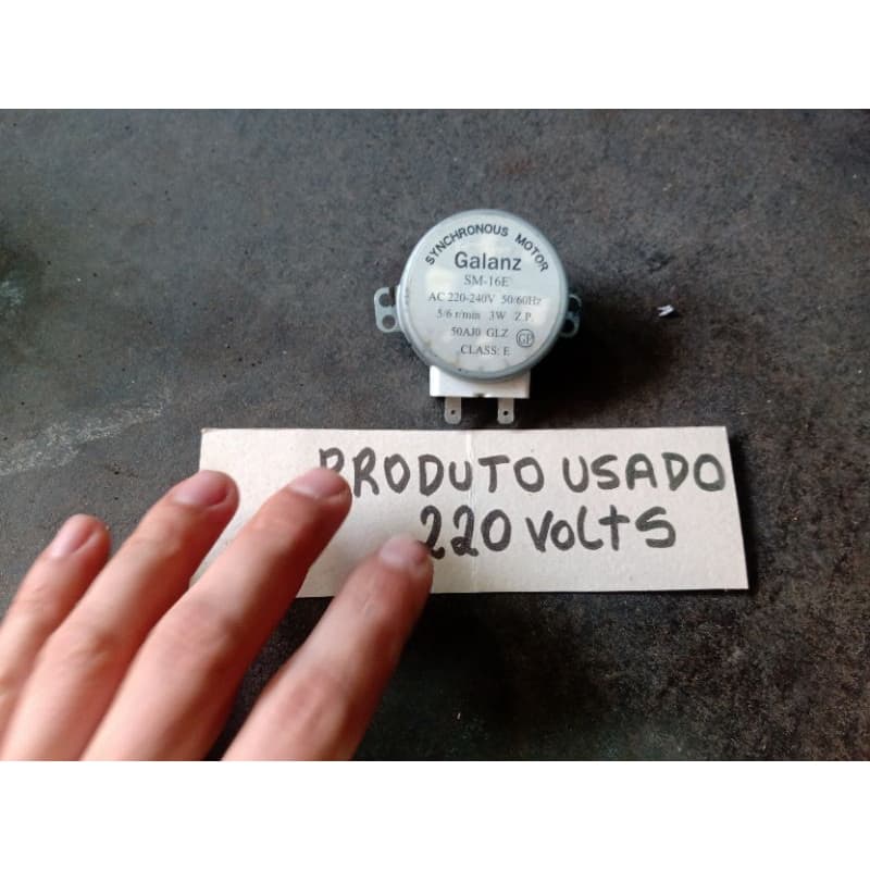 Motor do Prato GALANZ SM-16E 220 VOLTS para Microondas (LER DESCRIÇÃO)