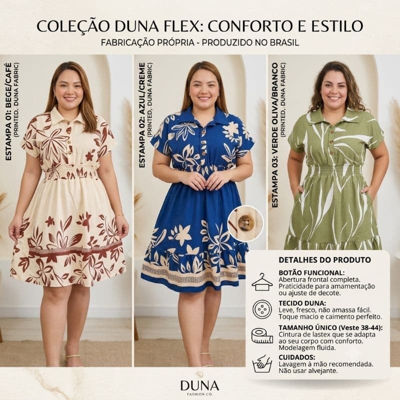 vestido feminino midi de botão funcional estampado digital Barrado gola social congressos casual