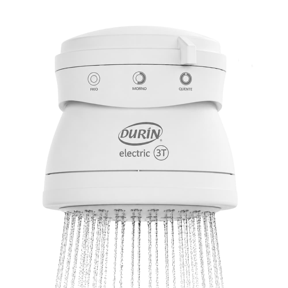Ducha Chuveiro Elétrico 3200W / 127V Para Banho 3 Temperaturas Branco Durín