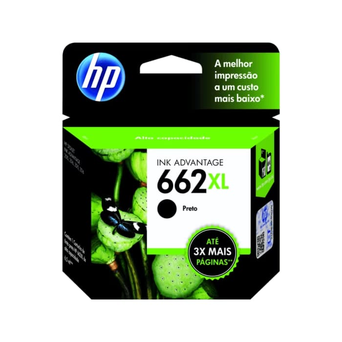 Cartucho HP 662XL Preto Original CZ105AB Alto Rendimento para DeskJet Ink Advantage 1516 2516 2546 2646