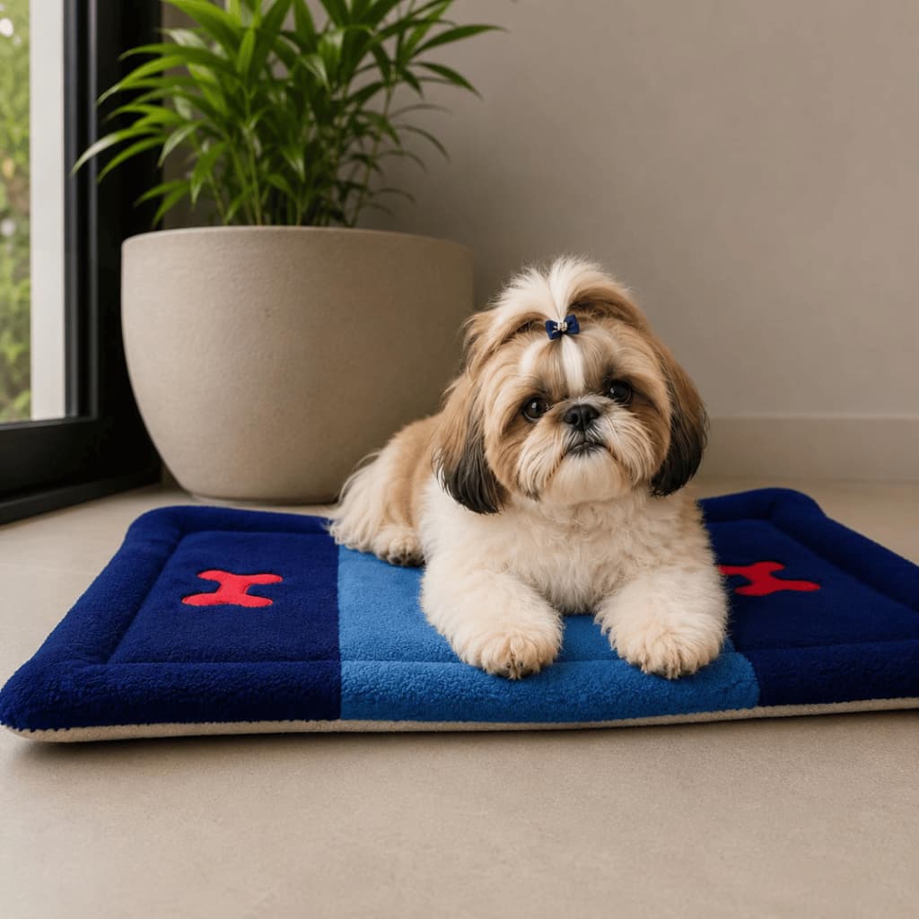 Cama Pet Tapete Soft Cachorro Gato Antiderrapante Lavável Macio Confortável 70x50cm