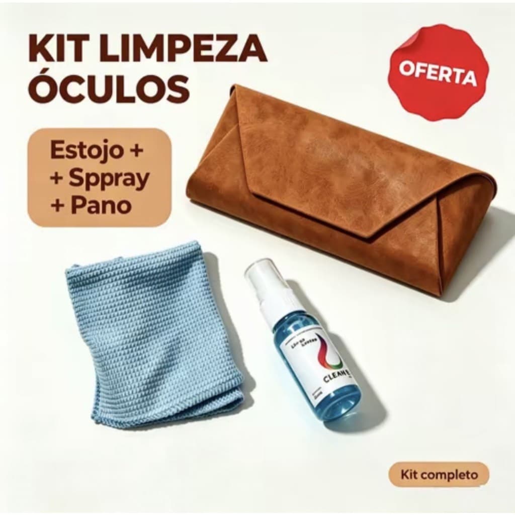 Estojo De Óculos De Sol Retro Para  Portáteis anti - Pressão Queda+ kit limpa lentes eflanela magica