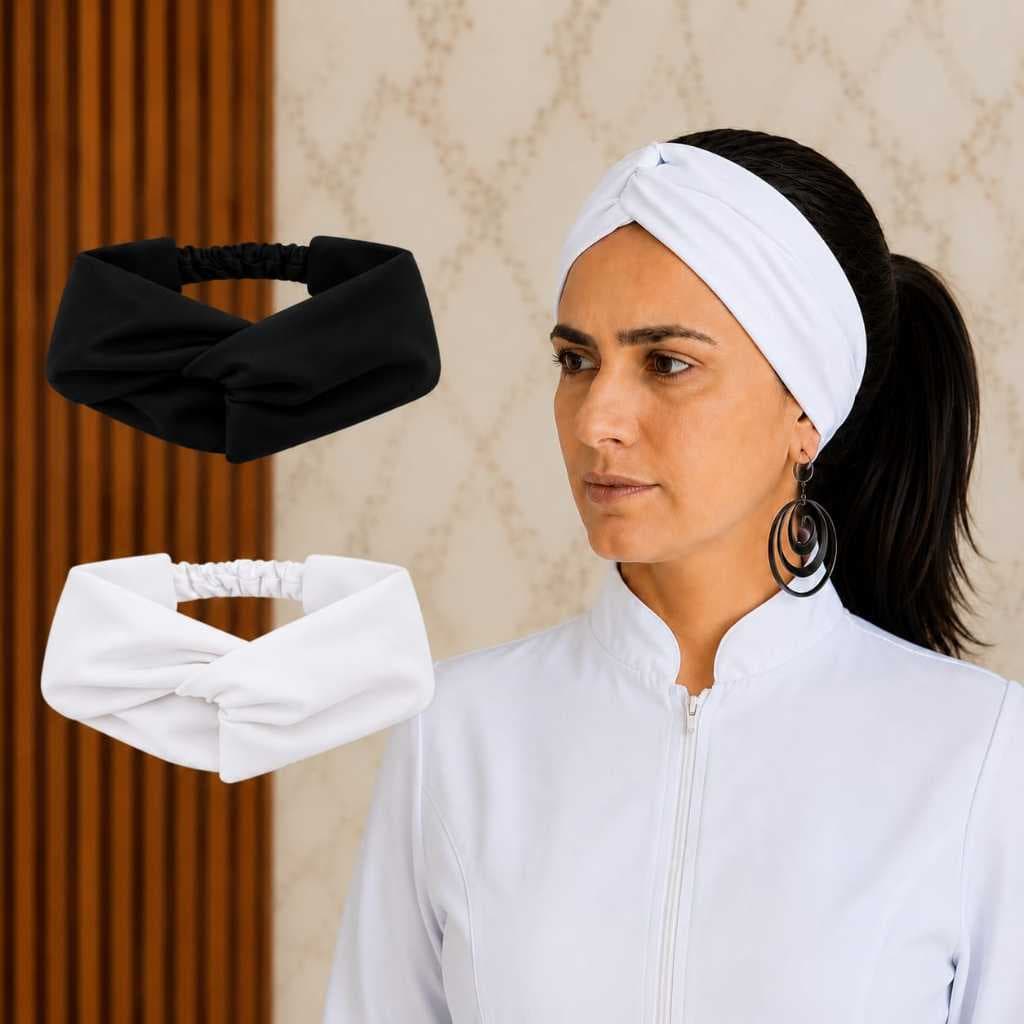 KIT 2 Turbante Faixa Tiara para cabelo Moda acessório feminino e jaleco