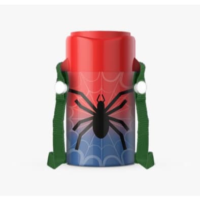 Copinho Cantil Infantil Aranha Vermelho C/ Alça Escola Viagem 420 ML - Panamby