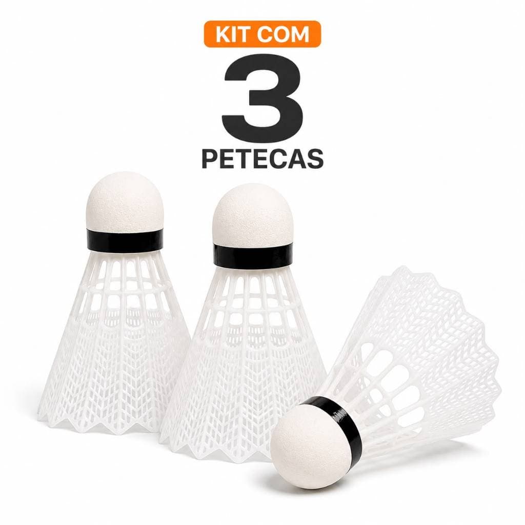 Kit  Petecas para Badminton Sports Praia Branco Lazer esporte, Recreação ao Ar Livre