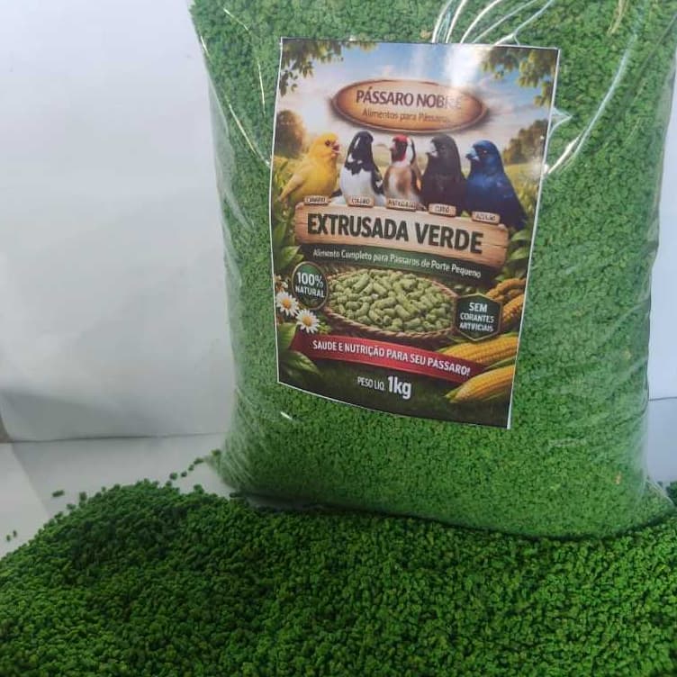 Ração Canário Verde Nutritiva Extrusada . Alimentação Completa para Pássaros