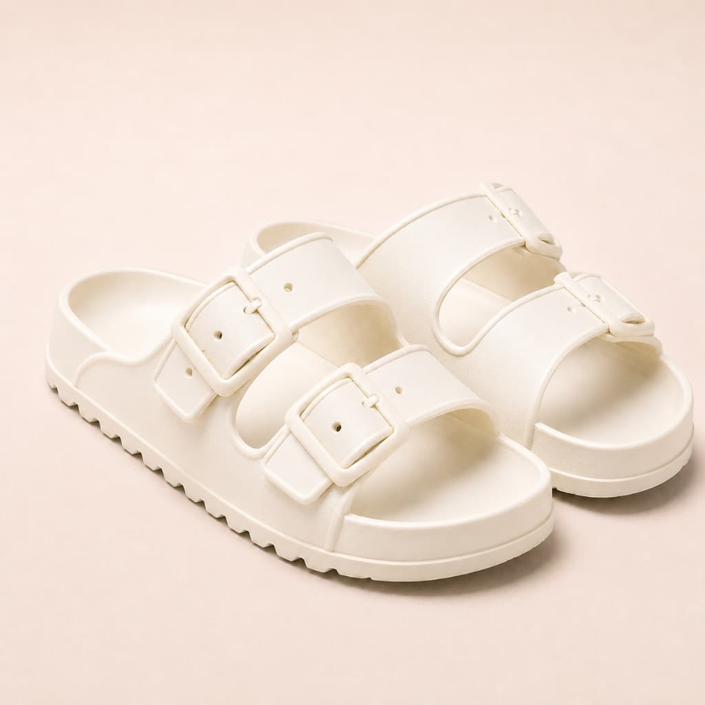 Papete Feminina Plataforma Birken Sandália Casual Leve Confortável Tira Dupla