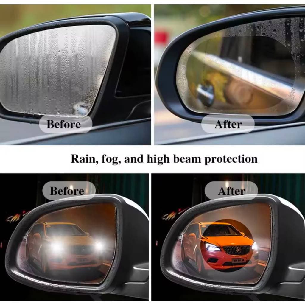 Película Antiembaçante para Espelho Retrovisor Automotivo Kit 2 Peças Antichuva Antirreflexo Universal