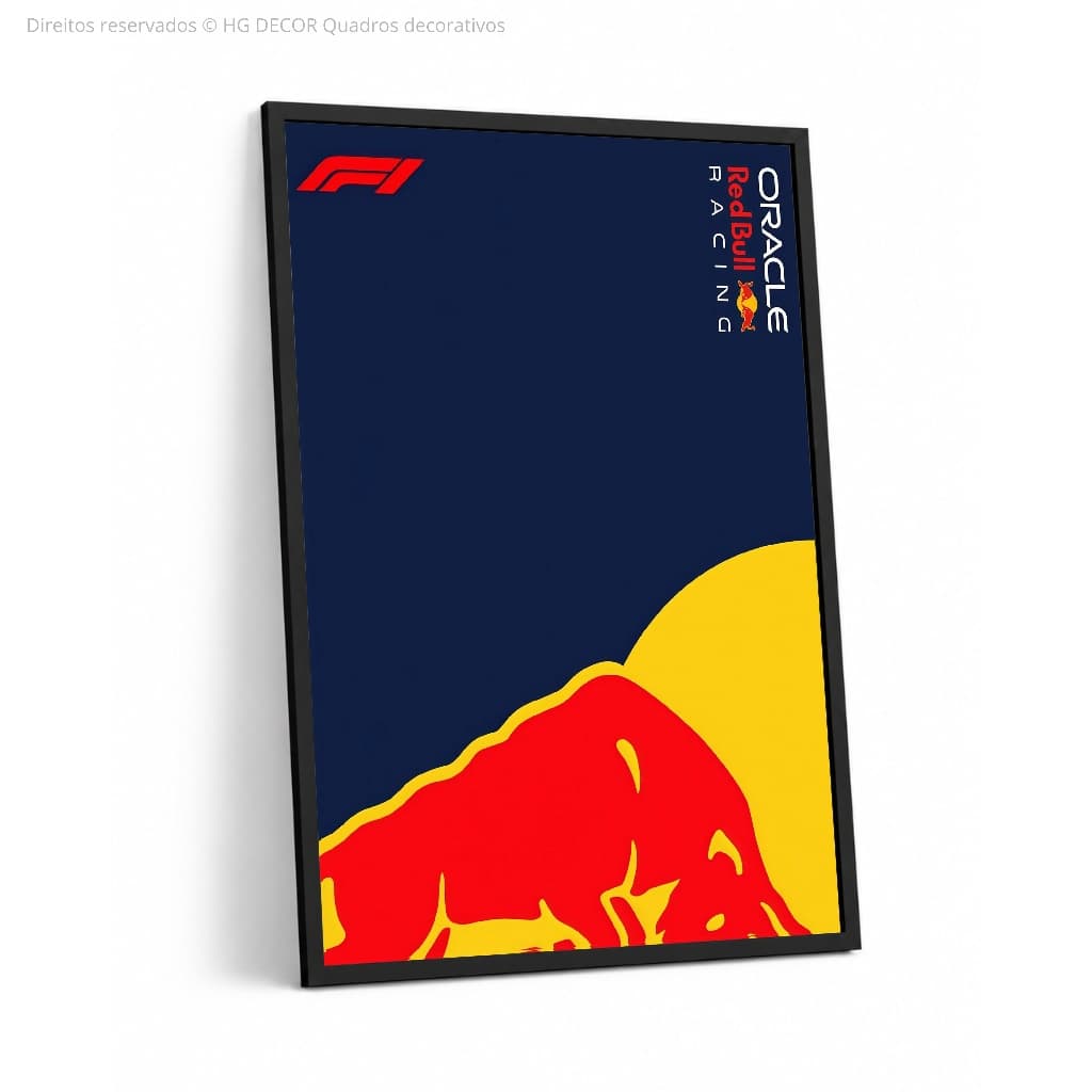 Quadro Red Bull Racing Fórmula 1 Lego Pôster Com Moldura 50x70 F1 Decorativo Compatível com Miniatura Lego Carro Colecio