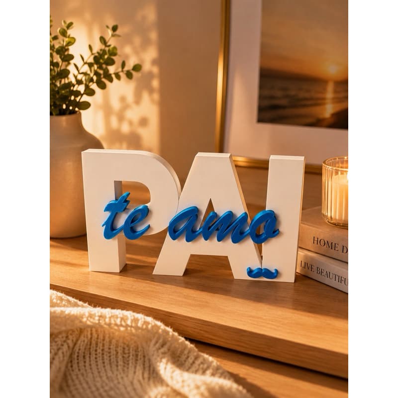 Letreiro Pai Te Amo Presente Criativo Dia dos Pais para Sala Quarto Escritório Decoração Presentes Baratos