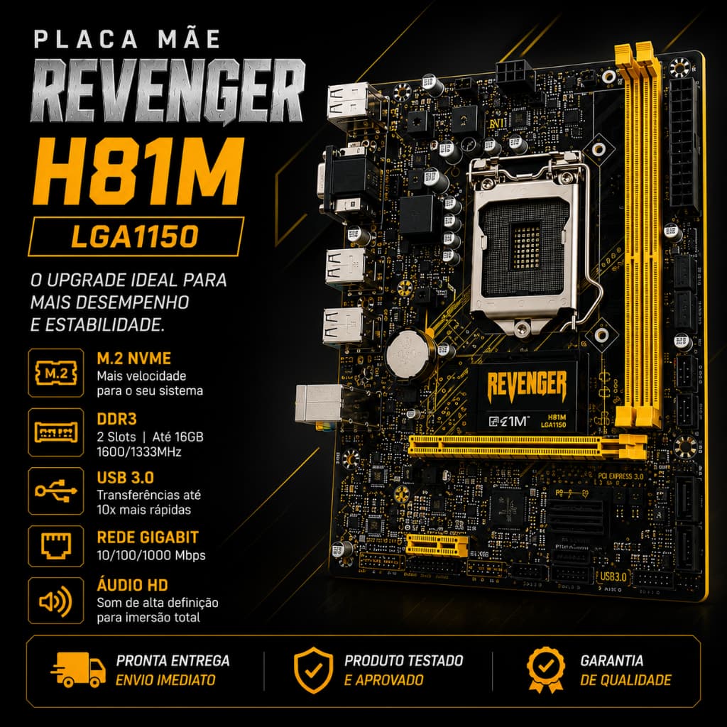 Placa Mãe Revenger H81M (LGA1150)