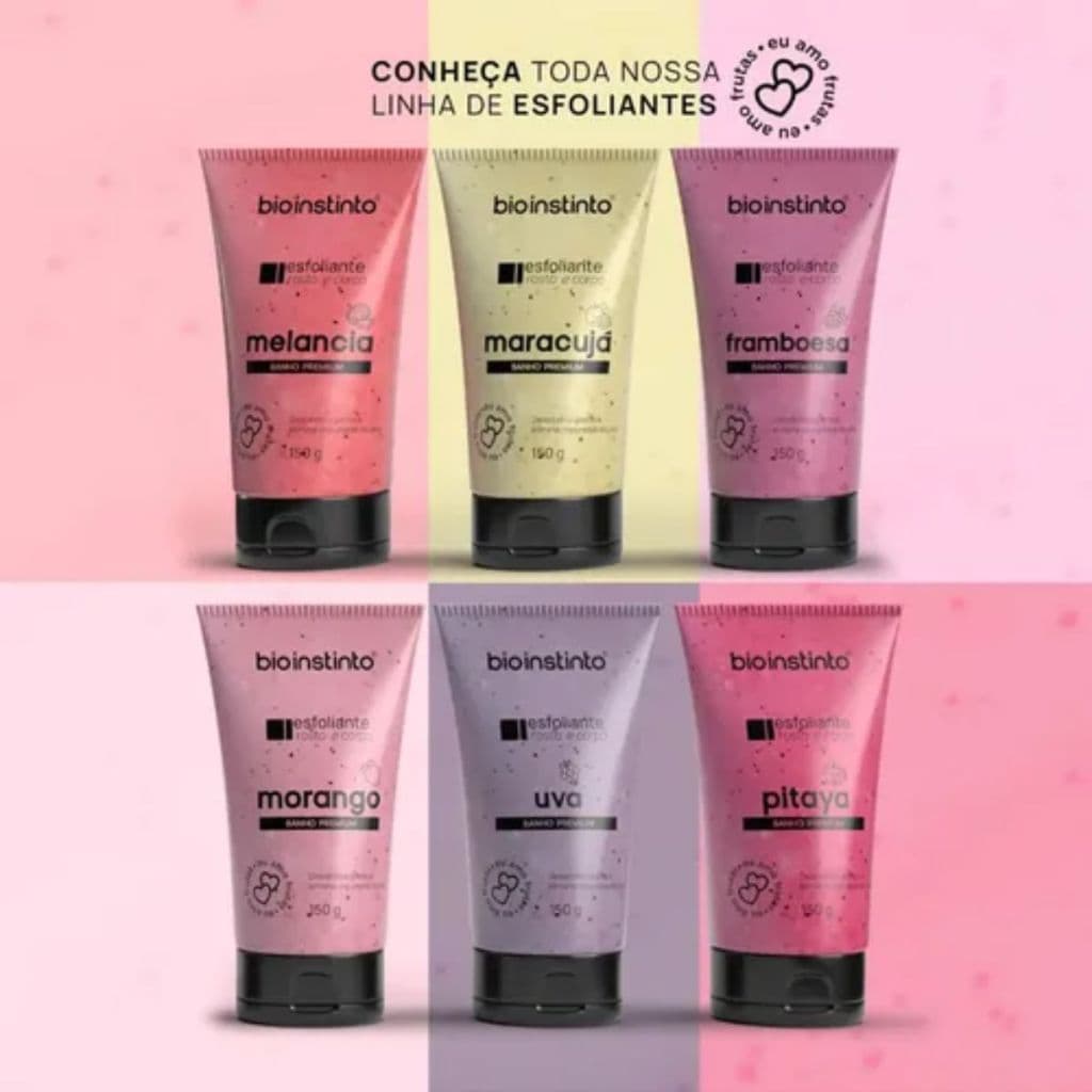 Esfoliante Corpo e Rosto hidratação limpeza 150g Bio Instinto